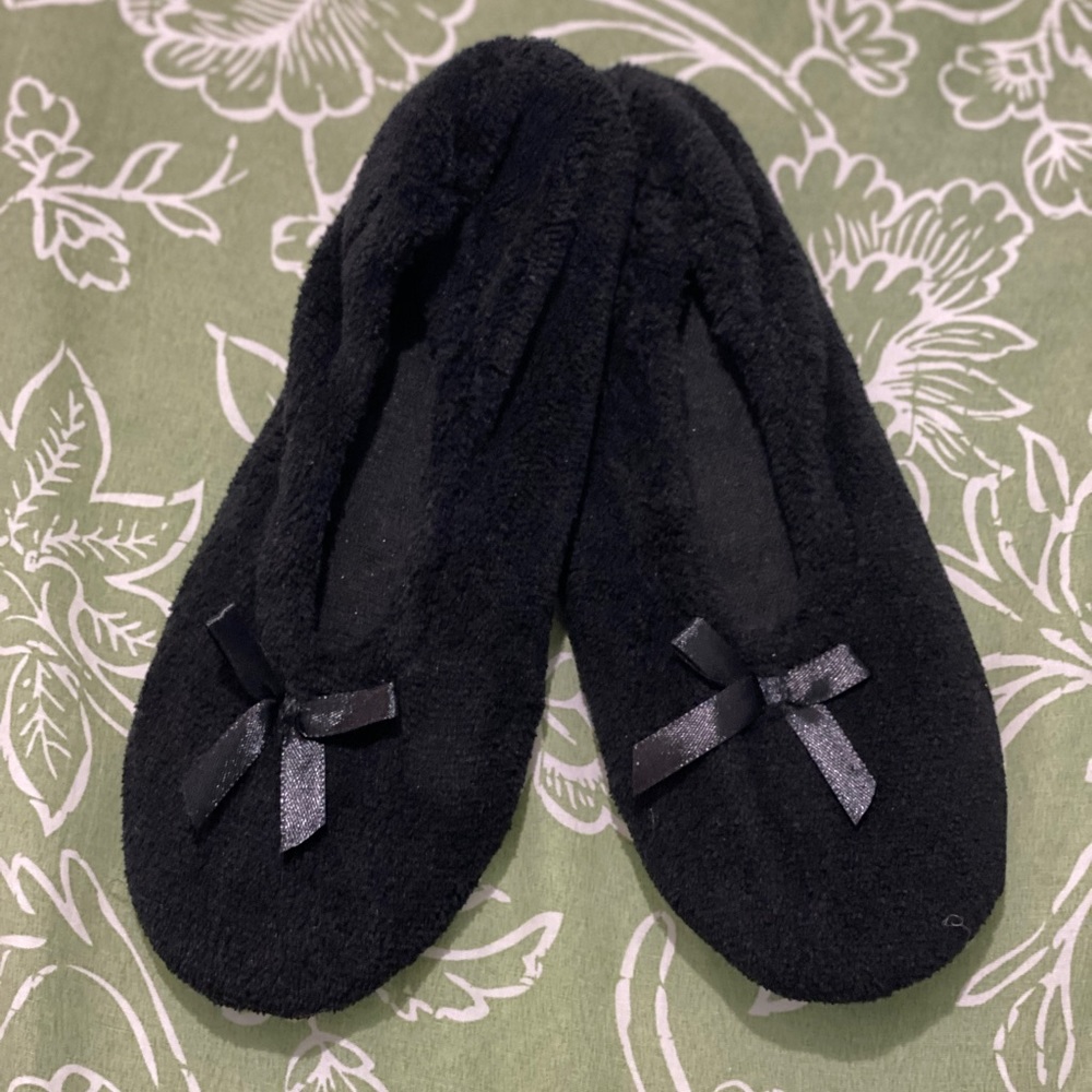 All Black Slippers